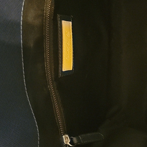 NWOT Cristhelen B Purse Tote Bag Leather? Blue Shoulder Strap Gorgeous Heavy - Picture 12 of 16